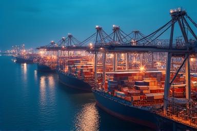 Freight ships in port